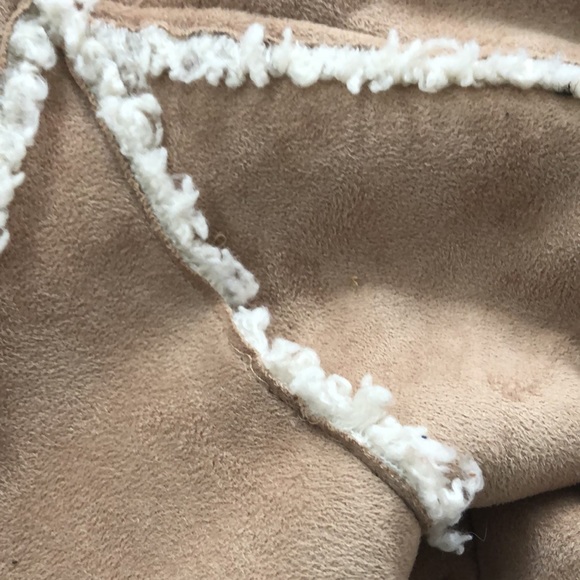 Faux shearling great coat XL from Tasha Polizzi. Light tan with cream interior - Picture 14 of 14